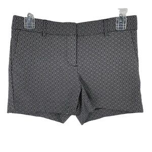 Dalia Collection Black & White Geometric Pattern Shorts - Sz 0